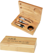 Load image into Gallery viewer, Bamboo 4-Piece Wine Tool Set