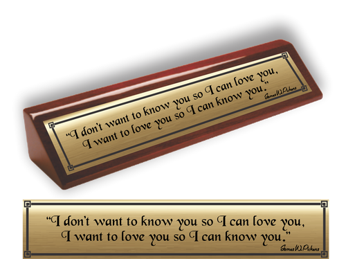 Rosewood Piano Finish Desk Plate